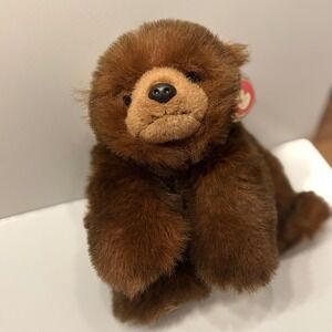 Ty Beanie Baby Grizzly Bear Plush Toy 7 Inch "BABY PAWS" 1996